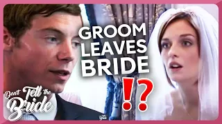 groom leaves bride after wedding ceremony 