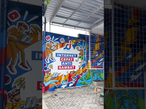bikin tembok kusam jadi lebih hidup dan mencolok #mural #muralproject