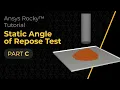 Ansys Rocky Tutorial Static Angle of Repose Test Part 3 - Batch-Processing