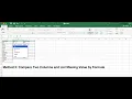 Excel Compare two columns and find the missing values