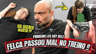 FELCA NÃO RESISTIU NO SEU PRIMEIRO LEG DAY - BALESTRIN ACABOU COM ELE !
