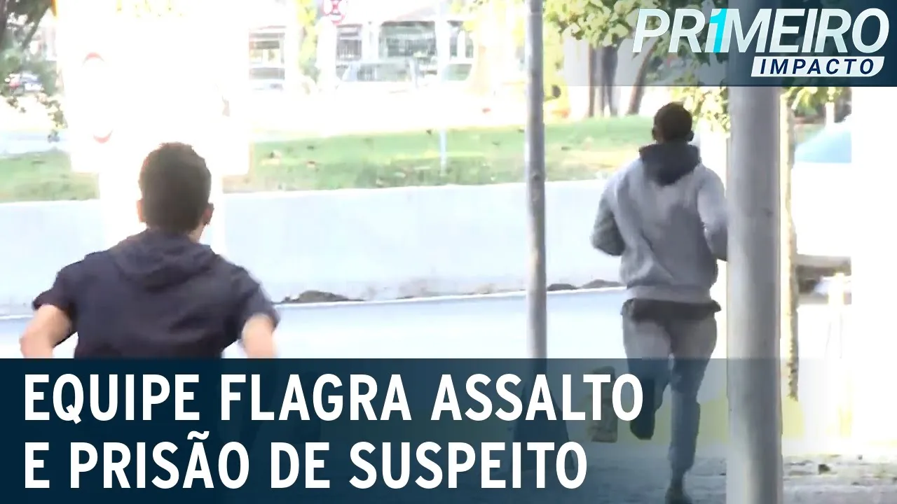 Reportagem do SBT no RJ flagra assalto e prisão de suspeito | Primeiro Impacto (30/06/23)
