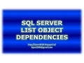 List Object Dependencies using SQL referencing Entity