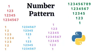 78 Number Pattern Program in Python Diamond Number Pattern Pattern Program Pattern Printing