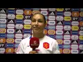 Interview met Daliyah de Klonia van Nederland U19 na de 3 0 winst tegen België op het Europese Vrouw