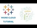 WORD CLOUD TABLEAU TUTORIAL