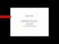 SE Unit 4 Part 1 Software Testing