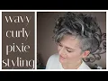 Wavy Curly Pixie Styling pixie