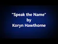 Speak the name instrumental