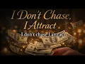 I don’t chase, I attract - Affirmation Club lyrics video | Manifestation music, rise your frequency