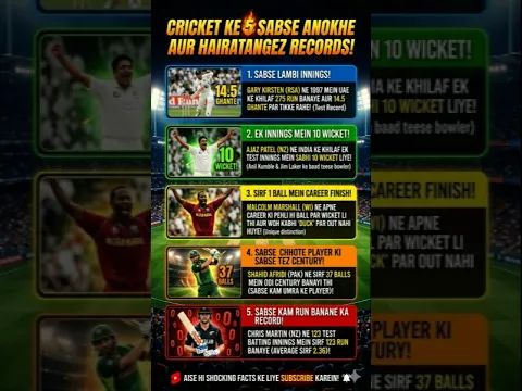 cricket के 5 अनोखे world record जो सुने नही होंगे #cricket #ytshorts #trending #shorts #viralshorts