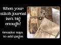 Adding pages to my Slowstitch journal