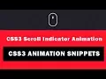 CSS3 Scroll Indicator Animation Scrolling Mouse Animation CSS3 Animation Snippets