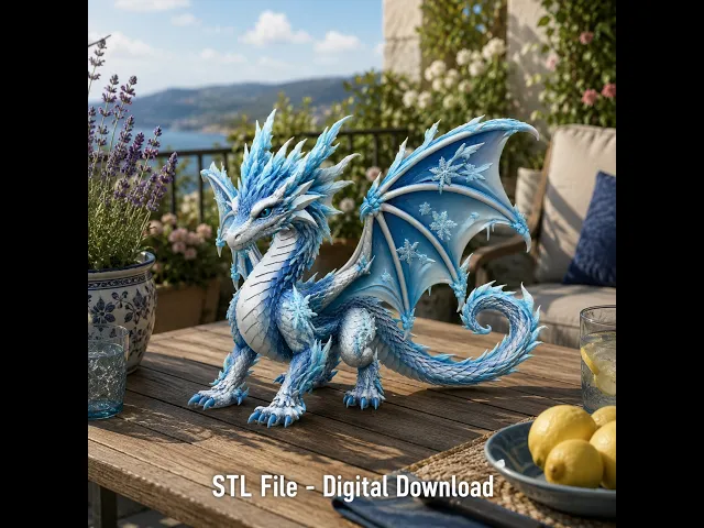 Winter Frost Dragon STL File for 3D Print video thumbnail