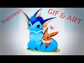 Vaporeon GIF Art Compilation