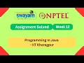 Programming In Java Week 12 NPTEL Answers My Swayam