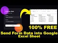 How to send HTML form data to google sheets how to send form data in excel Form to excel sheet