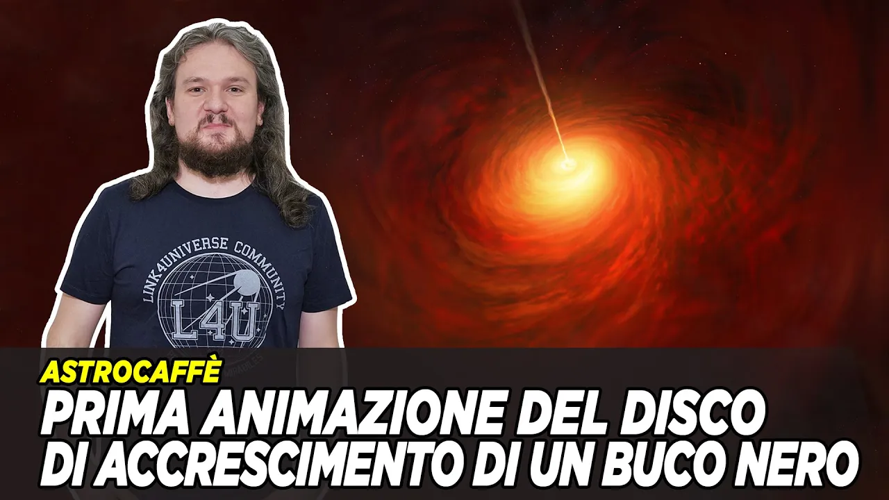Prima animazione del disco di accrescimento di un buco nero