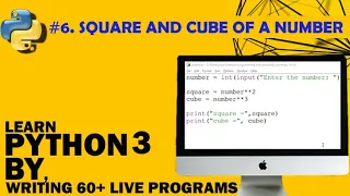 Lecture 6 - Python program to find square and cube of given no Programming with Priyanshu English