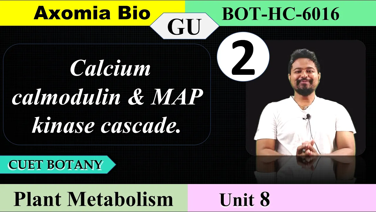 Calcium calmodulin & MAP kinase cascade| CUET PG| Bsc Botany|6th sem GU| Dr. Rajib Borah| Axomia Bio