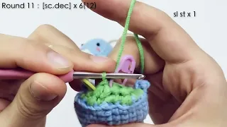8 Left-handed How to decrease dec single crochet