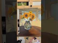 Lagu New painting in progress oil on 16 x 20 stretched linen ￼#Sunflowers #stilllifeart #floralpainting