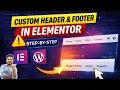 Create Custom Header Footer using Elementor in WordPress In Hindi My Online Master