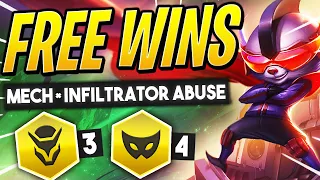 Abusing MECH INFILTRATOR for FREE WINS! | TFT Guide | Teamfight Tactics Set 3 Galaxies | LoL