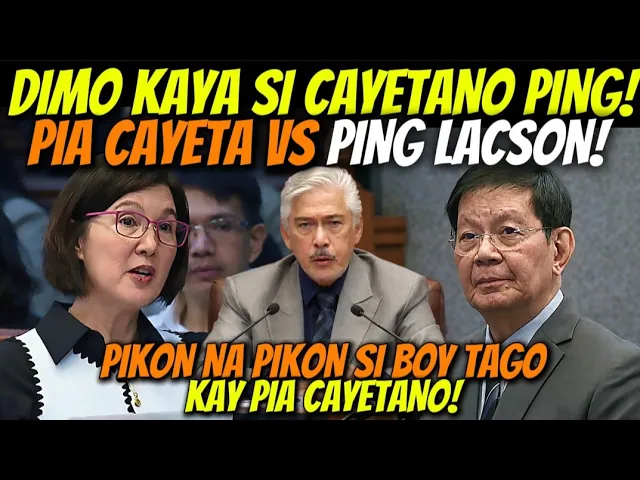 Outline Video "PING VS PIA" NAPAKA INIT NA SAGUTAN PIA CAYETANO LINAMPASO SI PIA CAYETANO PING LACSON NAPIKON?