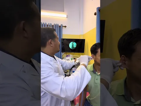 🤩 The Moment This Massive Wax Plug Breaks Free! #earwaxremoval #ent #shorts