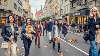 Bucharest Autumn 2025 Beautiful Romanian Girls Walking Tour On Calea Victoriei 4K 