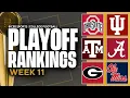 College Football Playoff Rankings REVEALED - Ohio State Indiana Texas A M Alabama Make Top 4