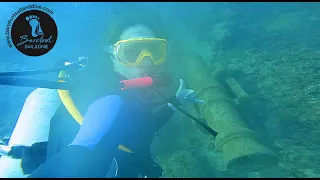 We found Cannons! Finally Scuba Diving Again!! (S3 E10 Barefoot Sail and Dive)