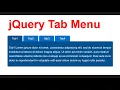 How to create jQuery Tabs Menu Custom jQuery Tabs Menu