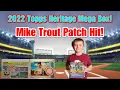 2022 Topps Heritage Mega Box with Mike Trout patch hit