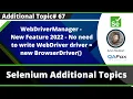 WebDriverManager - New Feature 2022