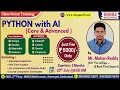 PYTHON with AI CORE ADVANCED Online Training DURGASOFT