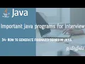 How to generate the Fibonacci series in java Java Tamil QE Tech