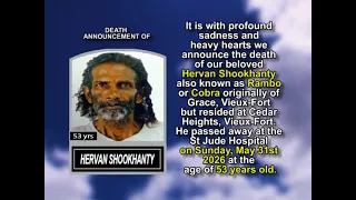 Hervan Shookhanty Short Obituary