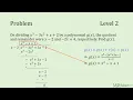 Division algorithm - Polynomials