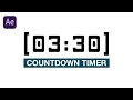 After Effects Tutorial Countdown Timer Tutorial Quick Easy Method