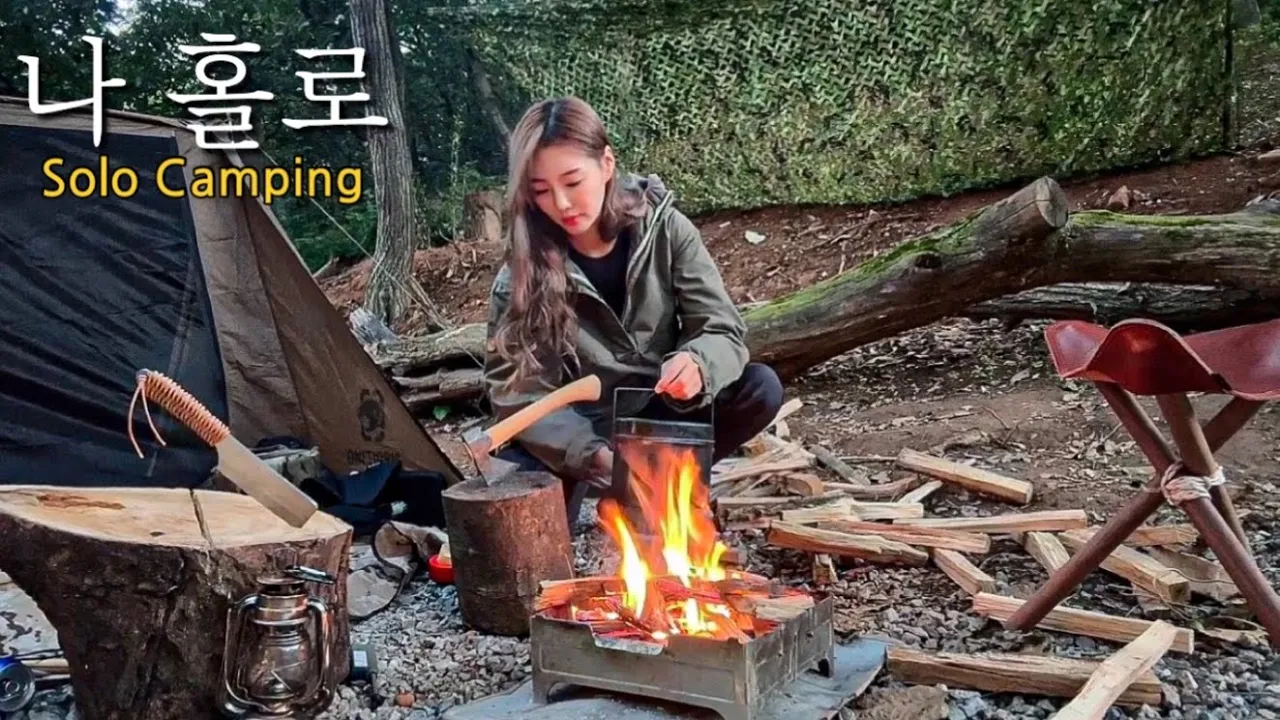 [ 솔로캠핑 ] 아무도 없다! 나홀로 장작불 피워 철판요리 만들고 혼술 즐기기 / 추운날 장작불 반합 동태탕과 소주 / 멕시칸 화이타에 맥주 / 캠핑장 추천 / 캠핑용품 소개 サムネイル