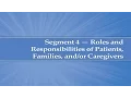 Module 2 Segment 4 Roles and Responsibilities of Patients Families and Caregivers