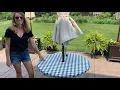Boxwood Mum - Round Tablecloth fitted small table demo