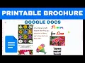 How to Make a Printable Brochure Using Google Docs Easy Trifold Format