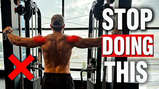 How To PROPERLY Do Rear Delt Cable Flys Cross Arm Rear Delt