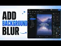 How To Add Background Blur In Framer Quick Easy