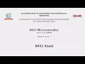 8051 Microcontroller L3 1 - 8051 Stack 18EC46 VTU Syllabus SECAB I E T