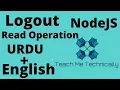 Logout Destroy Session in NodeJS CRUD operations in NodeJS Express with MongoDB