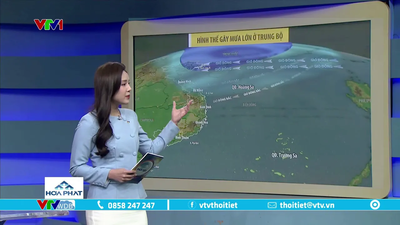 Outline Video Dự báo thời tiết 6h15 - 14/12/2024 | Miền Trung mưa lớn đến bao giờ? | VTVWDB